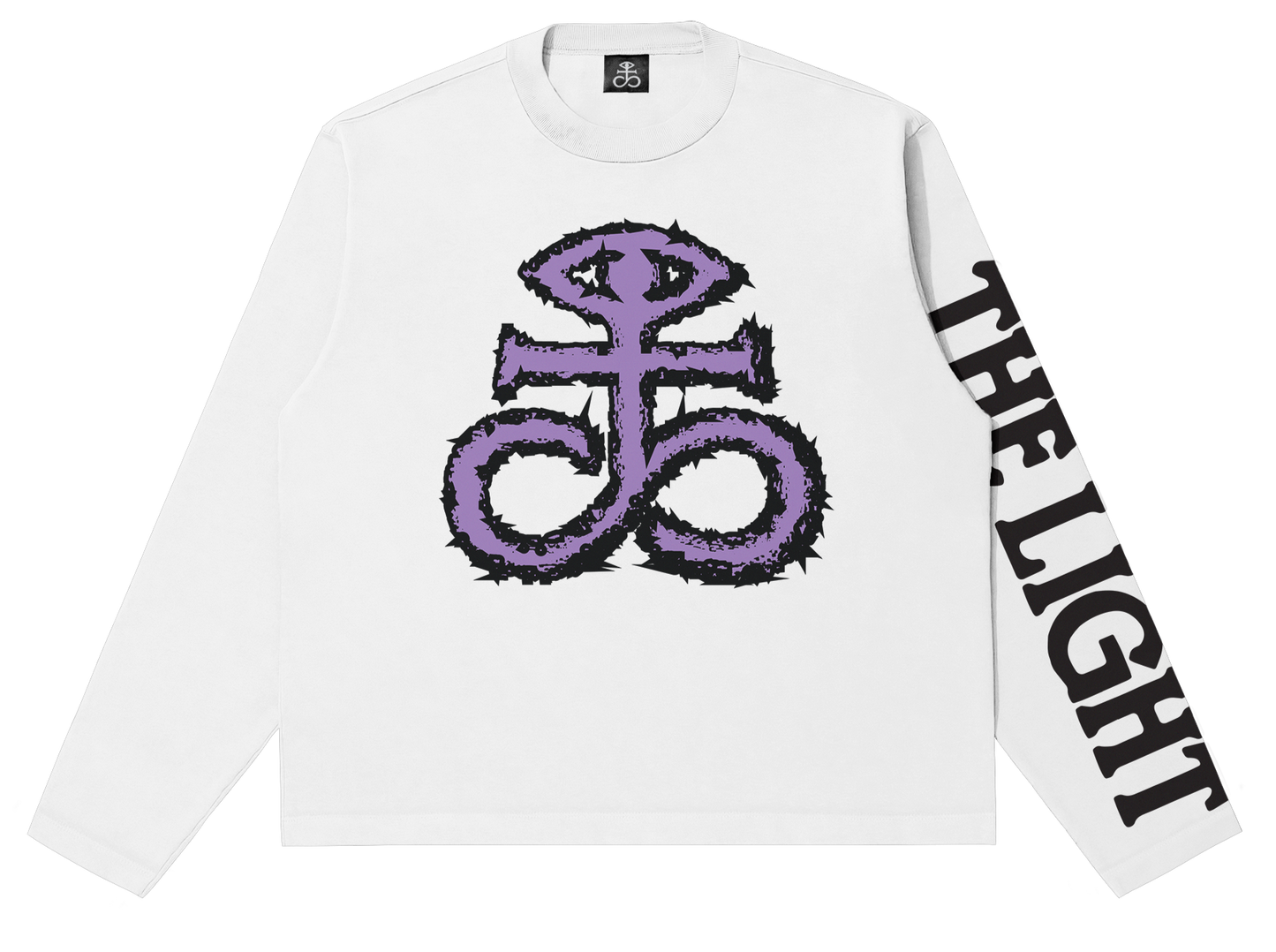 The Light Purple Logo Long Sleeve Shirt