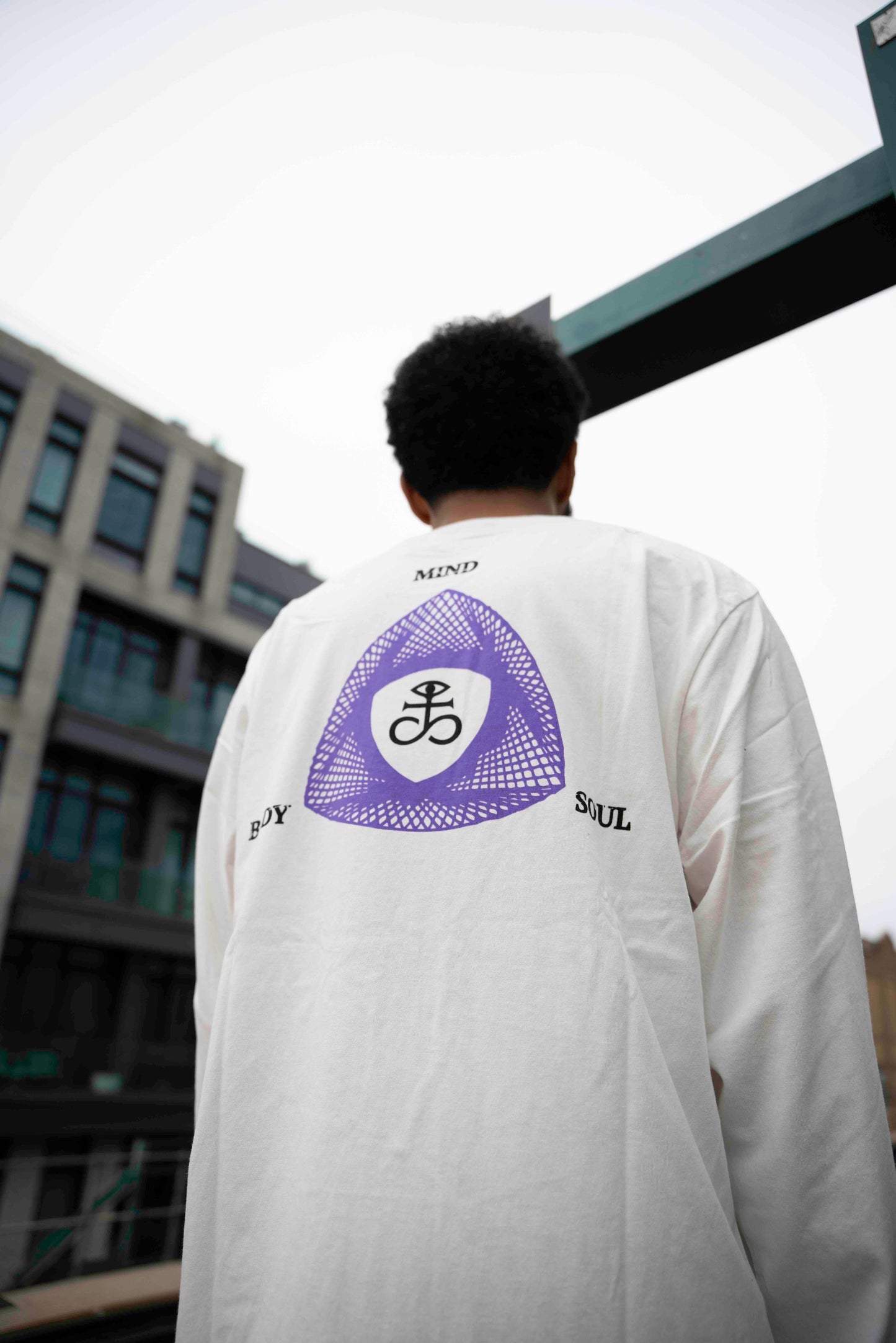 The Light Purple Logo Long Sleeve Shirt